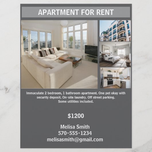  appartement te huur flyer (Voorkant)