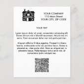 Appartement te Huur Vastgoed Promotionele QR Code Flyer (Achterkant)