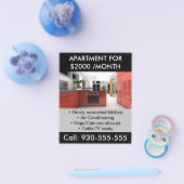 Appartement te Huur Vastgoed Promotionele QR Code Flyer (Enkel)