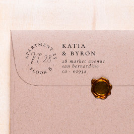 Appartement Verdieping & Huis Nummer Chic Retourad Rubberstempel