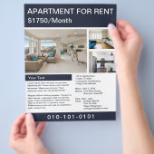 appartement voor huurvlieger flyer (Hand)