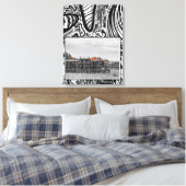 Appartementen aan het water canvas afdruk (Insitu (Slaapkamer))