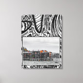 Appartementen aan het water canvas afdruk (Voorkant)