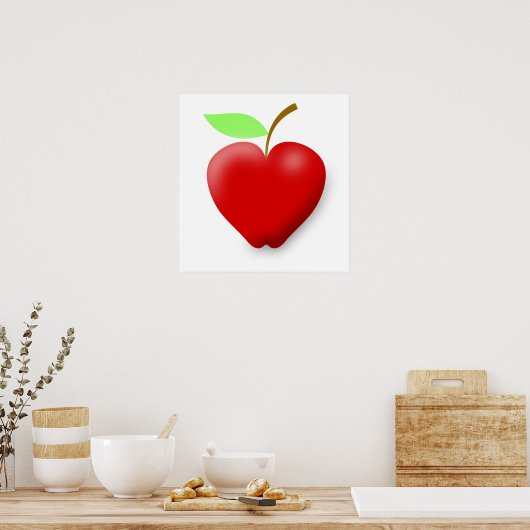 appel-148455 RED HEART FORMULES APPLE FRUIT H Poster (Keuken)