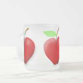 appel-148455 RED HEART FORMULES APPLE VECTOR FRUIT Matglas Koffiemok (Voorkant links)