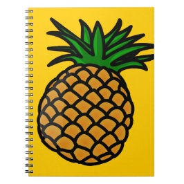 appel-25251 CARTOON PINEAPPLE YUMMY DELICIOUS FRUI Notitieboek