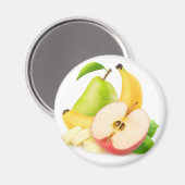 Appel, banaan en peren magneet (Voorkant / Achterkant)