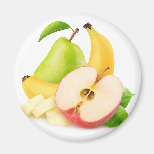 Appel, banaan en peren magneet (Voorkant)