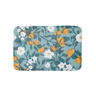 Appel Bloemen: Bloeiend Patroon Motief. Badmat