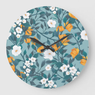 Appel Bloemen: Bloeiend Patroon Motief. Grote Klok
