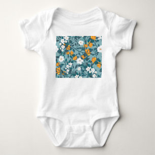 Appel Bloemen: Bloeiend Patroon Motief. Romper