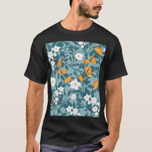 Appel Bloemen: Bloeiend Patroon Motief. T-shirt