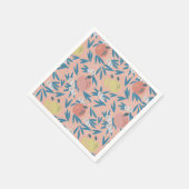 Appel Bloemmotief Koraal Roze Servet (Hoek)