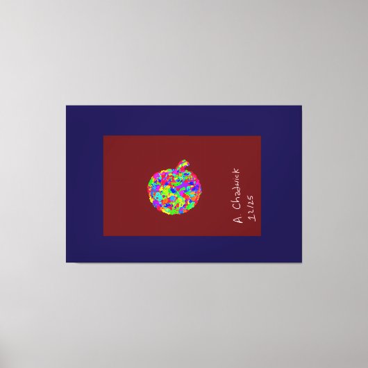 Appel Bloemstuk Canvas Afdruk (Voorkant)