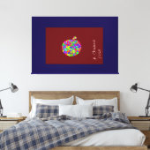 Appel Bloemstuk Canvas Afdruk (Insitu (Slaapkamer))