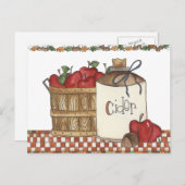 appel cider en appel het plukken briefkaart (Voorkant / Achterkant)