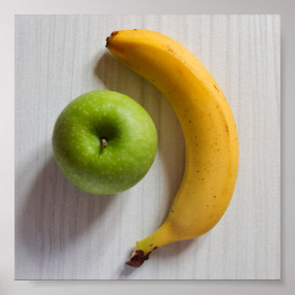 appel en bananen poster
