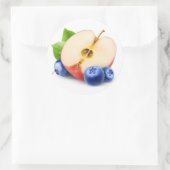Appel en bosbessen ronde sticker (Tas)