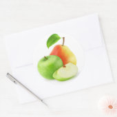 Appel en peren ronde sticker (Envelop)