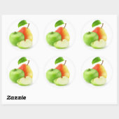 Appel en peren ronde sticker (Vel)