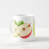 Appel- en perenhelften koffiemok (Voorkant links)