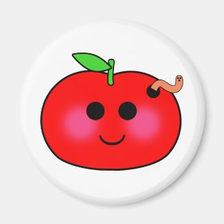 Appel en worm magneet