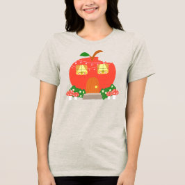 Appel Fruit Kikker Huis Tri-Blend Shirt
