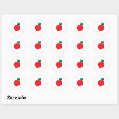 Appel Fruit Ronde Sticker (Vel)