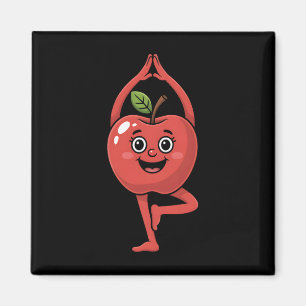 Appel Fruit Yoga Magneet