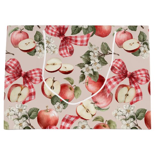 Appel & Gingham Boog Baby Shower Cadeautas (Voorkant)