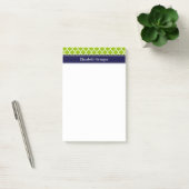 Appel Grn Wht Marokkaans #5 Navy Blauwe Naam Monog Post-it® Notes (Kantoor)