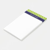 Appel Grn Wht Marokkaans #5 Navy Blauwe Naam Monog Post-it® Notes (Schuin)