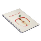 Appel Groen Blad Fruit Notitieboek (Rechterzijde)