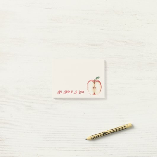 Appel Groen Blad Fruit Post-it® Notes (Op bureau)