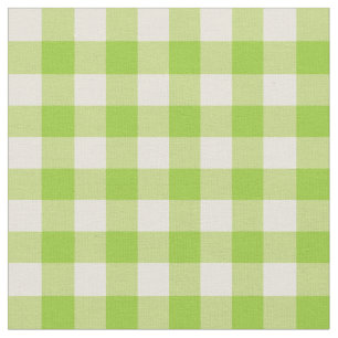 Appel Groen en Antiek Wit Gingham Stof