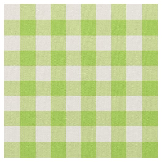 Appel Groen en Antiek Wit Gingham Stof (Close Up)