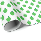 Appel groen fruitpatroon cadeaupapier (Rol Hoek)