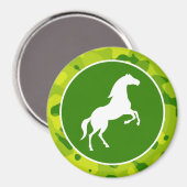 Appel Groene Camo; Paard, Ruitersport Magneet (Voorkant / Achterkant)