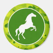 Appel Groene Camo; Paard, Ruitersport Magneet (Voorkant)
