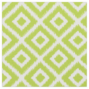 Appel Groene Ikat Diamanten Stof