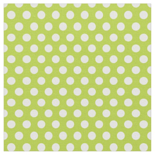 Appel Groene Polka Dots Stof (Close Up)