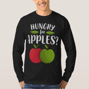Appel hongerig naar appels Grappig fruit liefhebbe T-shirt