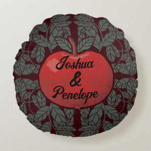 Appel in een boom, gepersonaliseerd, namen, rustie rond kussen