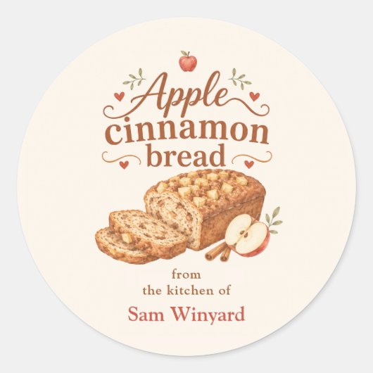 Appel Kaneel Brood Herfst Bakken Label (Voorkant)