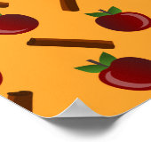 Appel Kaneel Patroon Poster (Hoek)