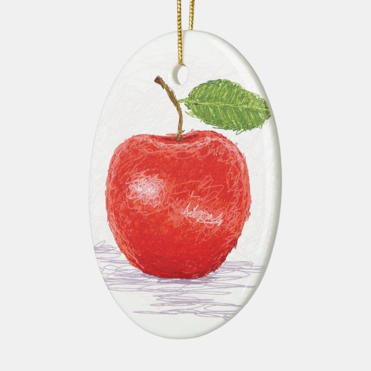 appel keramisch ornament (Links)