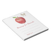 appel kinderverjaardag tijd capsule bericht notitieblok (Schuin)