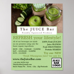 Appel & Komkommer, Juice Bar Adverteren Poster