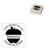 Appel Kunstwerk Rond Adres Aangepaste Naam  Rubberstempel (Gestempeld)