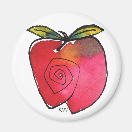 Appel magneet, Rond Magneet (Voorkant)